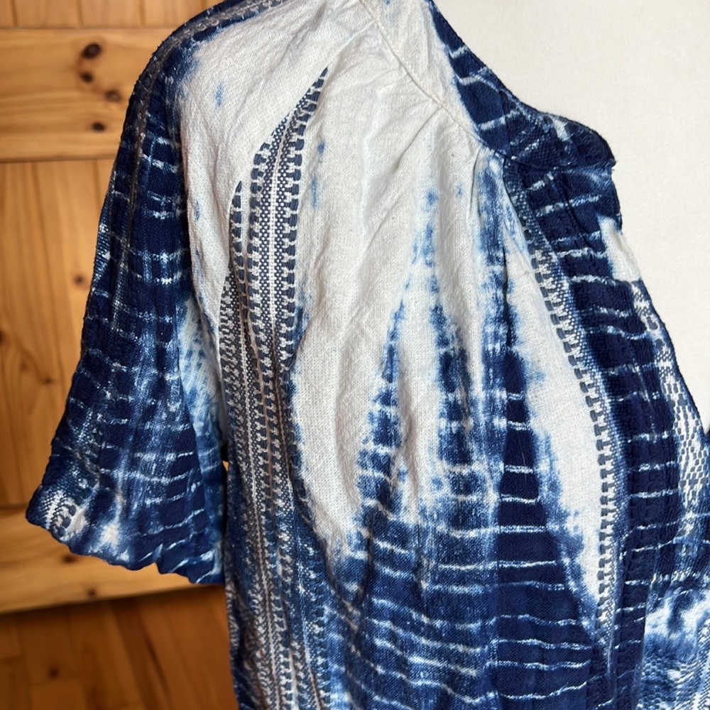 Dylan tie dye hippie boho gauzy cotton top - Picture 3 of 12